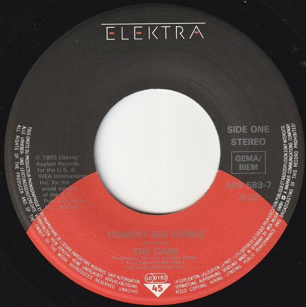 The Cars : Tonight She Comes (7", Single)