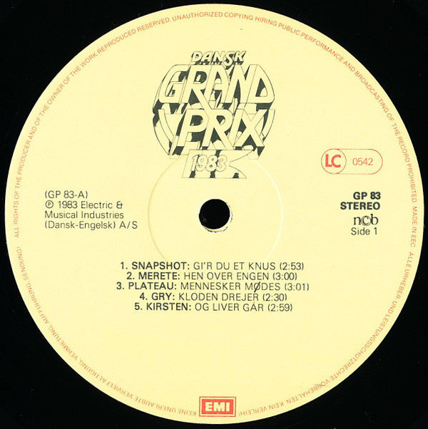 Various : Dansk Grand Prix 1983 (LP, Album)