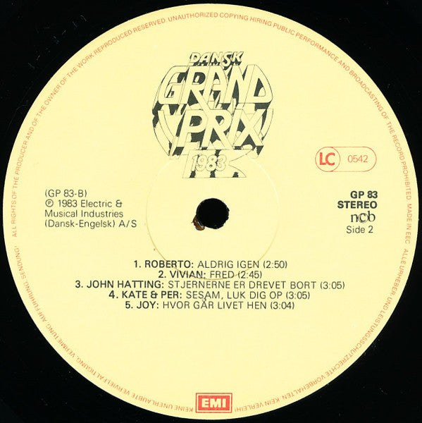 Various : Dansk Grand Prix 1983 (LP, Album)