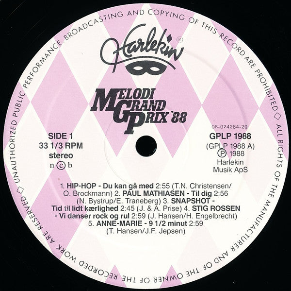 Various : Melodi Grand Prix '88 (LP, Album)