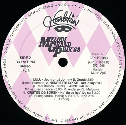 Various : Melodi Grand Prix '88 (LP, Album)