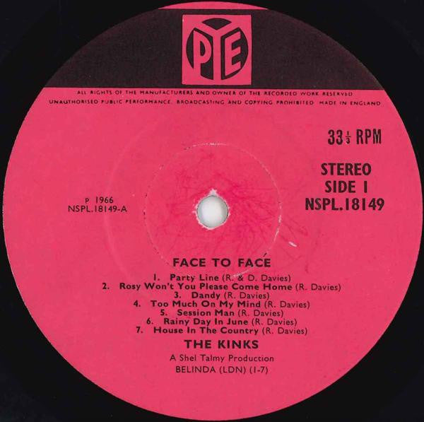 The Kinks : Face To Face (LP, Album)