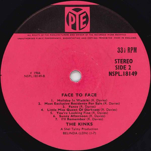 The Kinks : Face To Face (LP, Album)