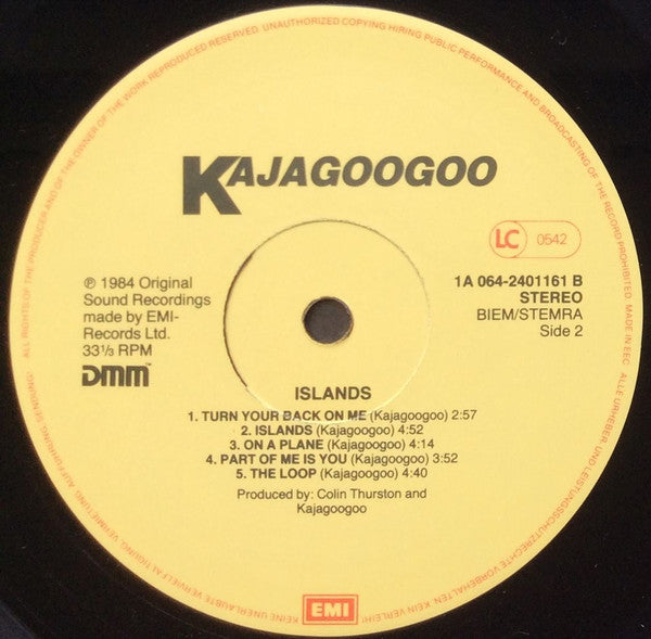 Kajagoogoo : Islands (LP, Album)