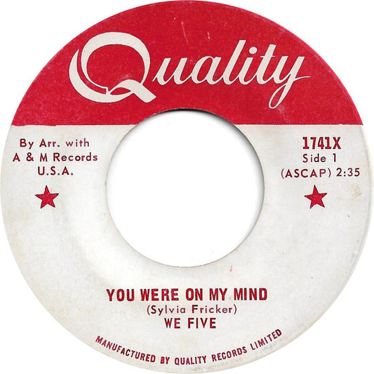 We Five : You Were On My Mind (7", Single)