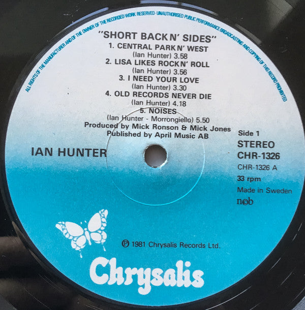Ian Hunter : Short Back N' Sides (LP, Album)