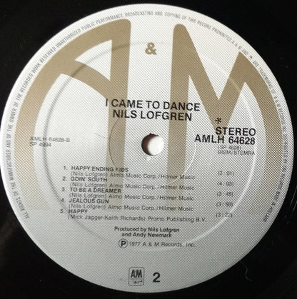 Nils Lofgren : I Came To Dance (LP, Album)