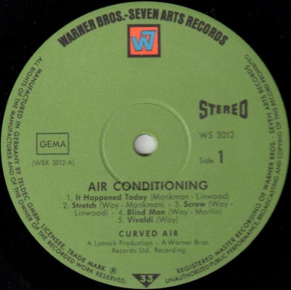 Curved Air : Airconditioning (LP, Album)