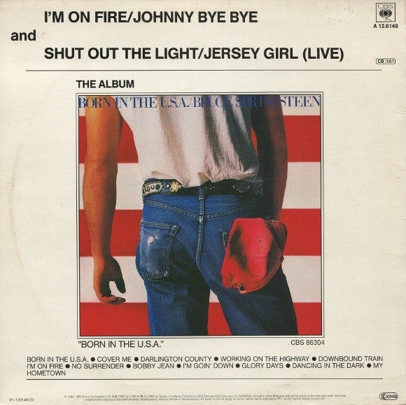 Bruce Springsteen : I'm On Fire (12", Maxi, Red)