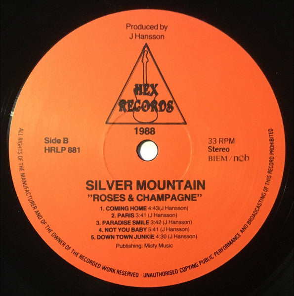Silver Mountain : Roses & Champagne (LP, Album)