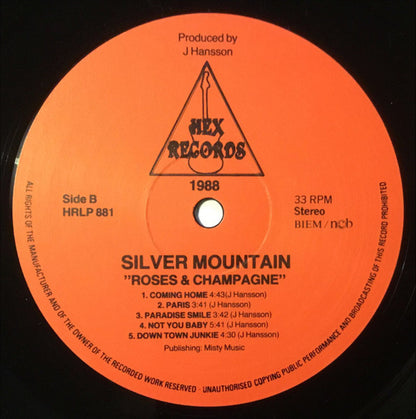 Silver Mountain : Roses & Champagne (LP, Album)