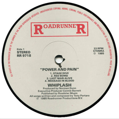 Whiplash (5) : Power And Pain (LP, Album)