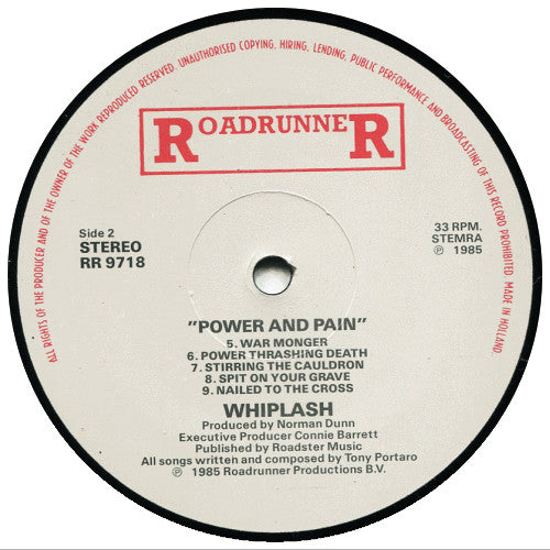 Whiplash (5) : Power And Pain (LP, Album)