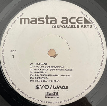 Masta Ace : Disposable Arts (2xLP, Album, RE)