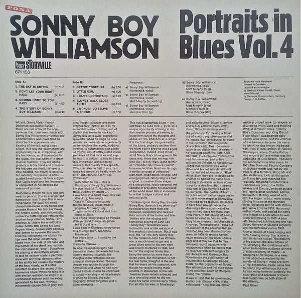 Sonny Boy Williamson (2) : Portraits In Blues Vol. 4 (LP, Album)