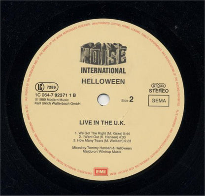 Helloween : Live In The U.K. (LP, Album)