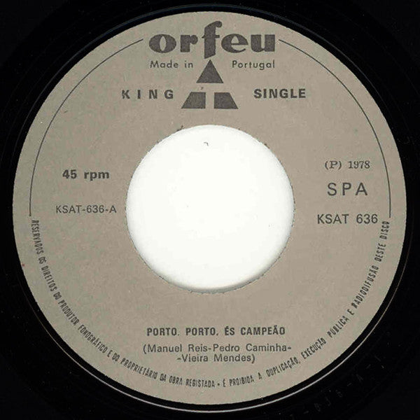 Unknown Artist : Porto Porto És O Campeão! (7", Single)