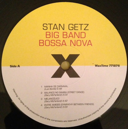 Stan Getz : Big Band Bossa Nova (LP, Album, RE, 180)