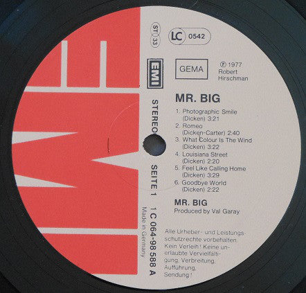 Mr. Big* : Mr. Big (LP, Album)