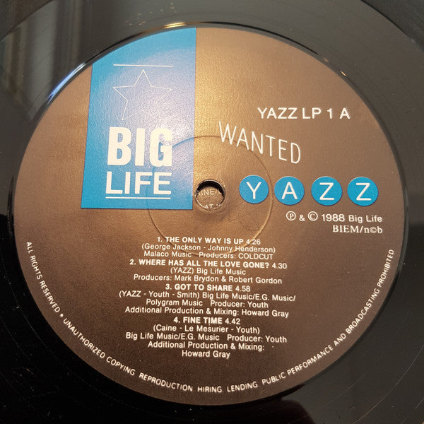 Yazz : Wanted (LP, Album)