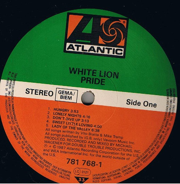 White Lion : Pride (LP, Album)