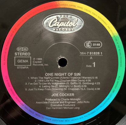 Joe Cocker : One Night Of Sin (LP, Album)