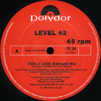 Level 42 : Take A Look (12")