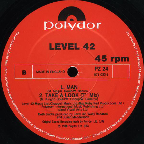 Level 42 : Take A Look (12")
