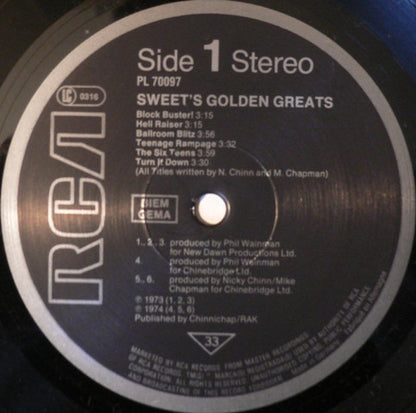 The Sweet : The Golden Greats (LP, Comp, RE)