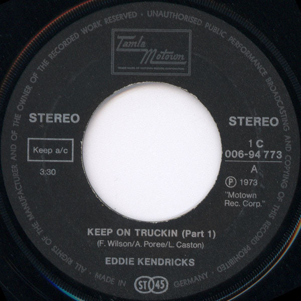 Eddie Kendricks : Keep On Truckin' (7", Single)