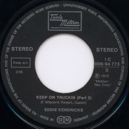 Eddie Kendricks : Keep On Truckin' (7", Single)