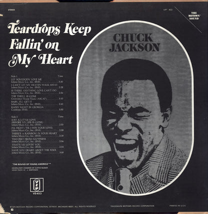 Chuck Jackson : Teardrops Keep Fallin' On My Heart (LP, Album, Ind)