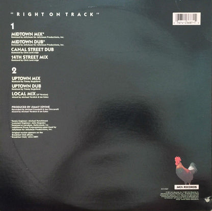 Breakfast Club : Right On Track (12", Single, Pic)