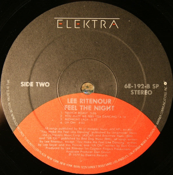 Lee Ritenour : Feel The Night (LP, Album, RE, Spe)