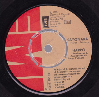 Harpo : Sayonara (7")