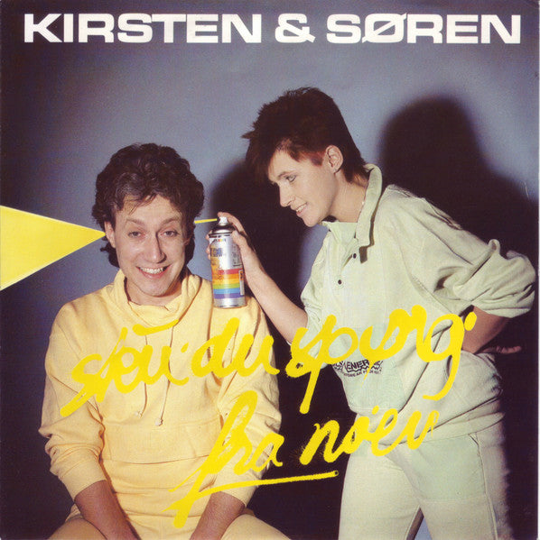 Kirsten & Søren : Sku' Du Spørg' Fra No'en (7", Single, Yel)
