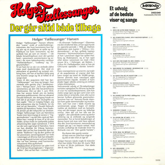 Holger "Fællessanger" Hansen : Der Går Altid Både Tilbage (LP, Comp)