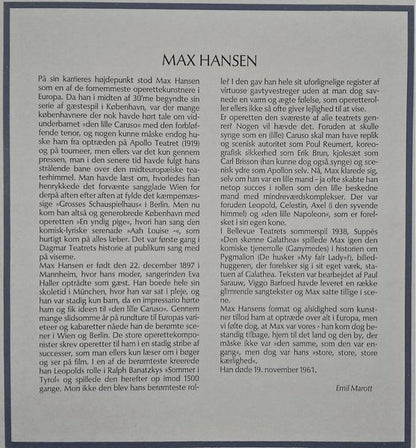 Max Hansen : Åh, Louise (LP, Comp)