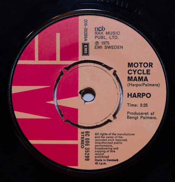 Harpo : Motorcycle Mama (7")