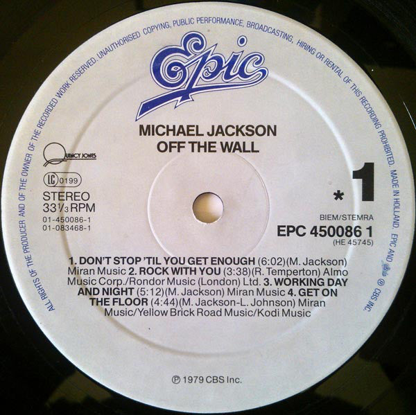Michael Jackson : Off The Wall (LP, Album, RE, Gat)