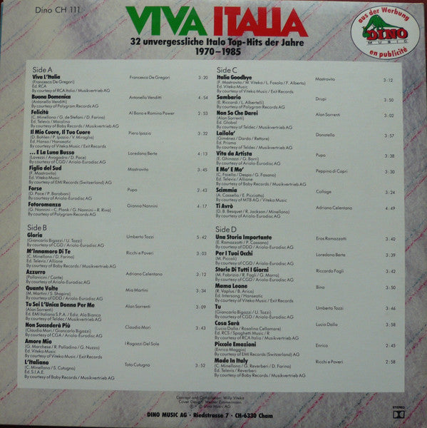 Various : Viva Italia  (2xLP, Comp)