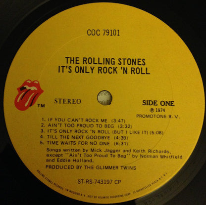 The Rolling Stones : It's Only Rock 'N Roll (LP, Album, CP)