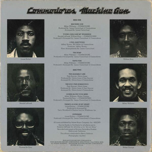 Commodores : Machine Gun (LP, Album, Ind)