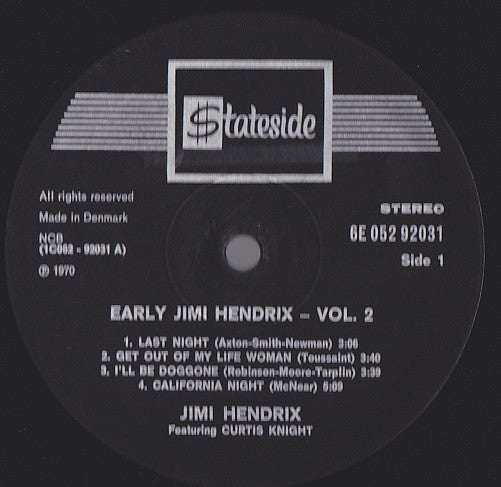 Jimi Hendrix Featuring Curtis Knight : Early Jimi Hendrix, Vol. 2 (LP)