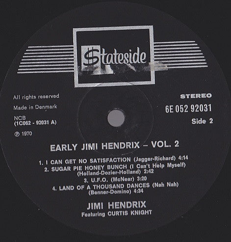 Jimi Hendrix Featuring Curtis Knight : Early Jimi Hendrix, Vol. 2 (LP)