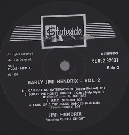 Jimi Hendrix Featuring Curtis Knight : Early Jimi Hendrix, Vol. 2 (LP)