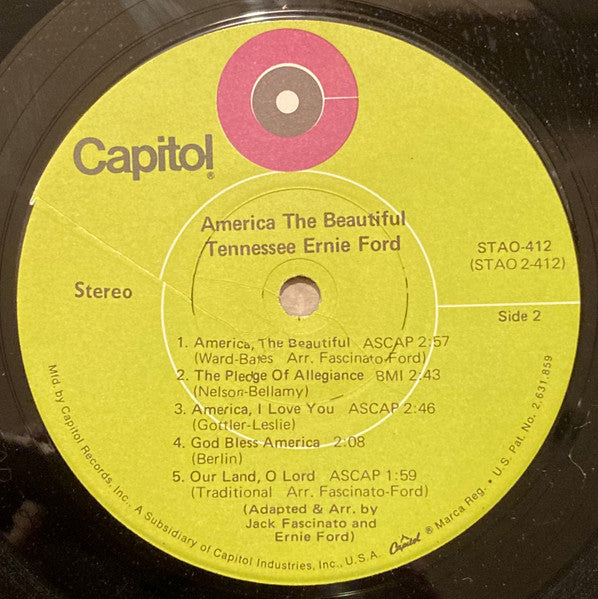 Tennessee Ernie Ford : America The Beautiful (LP, Album, Gat)