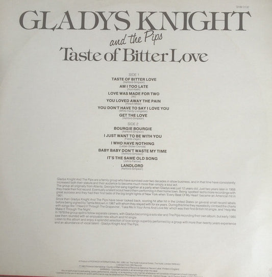 Gladys Knight And The Pips : Taste Of Bitter Love (LP, Comp)