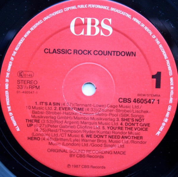 The London Symphony Orchestra* : Classic Rock Countdown (LP, Album)
