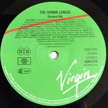 The Human League : Greatest Hits (LP, Comp, Gat)